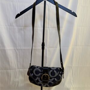 Coach Black and White Crossbody Bag